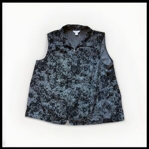 CJ Banks 3X Gray Textured Vest